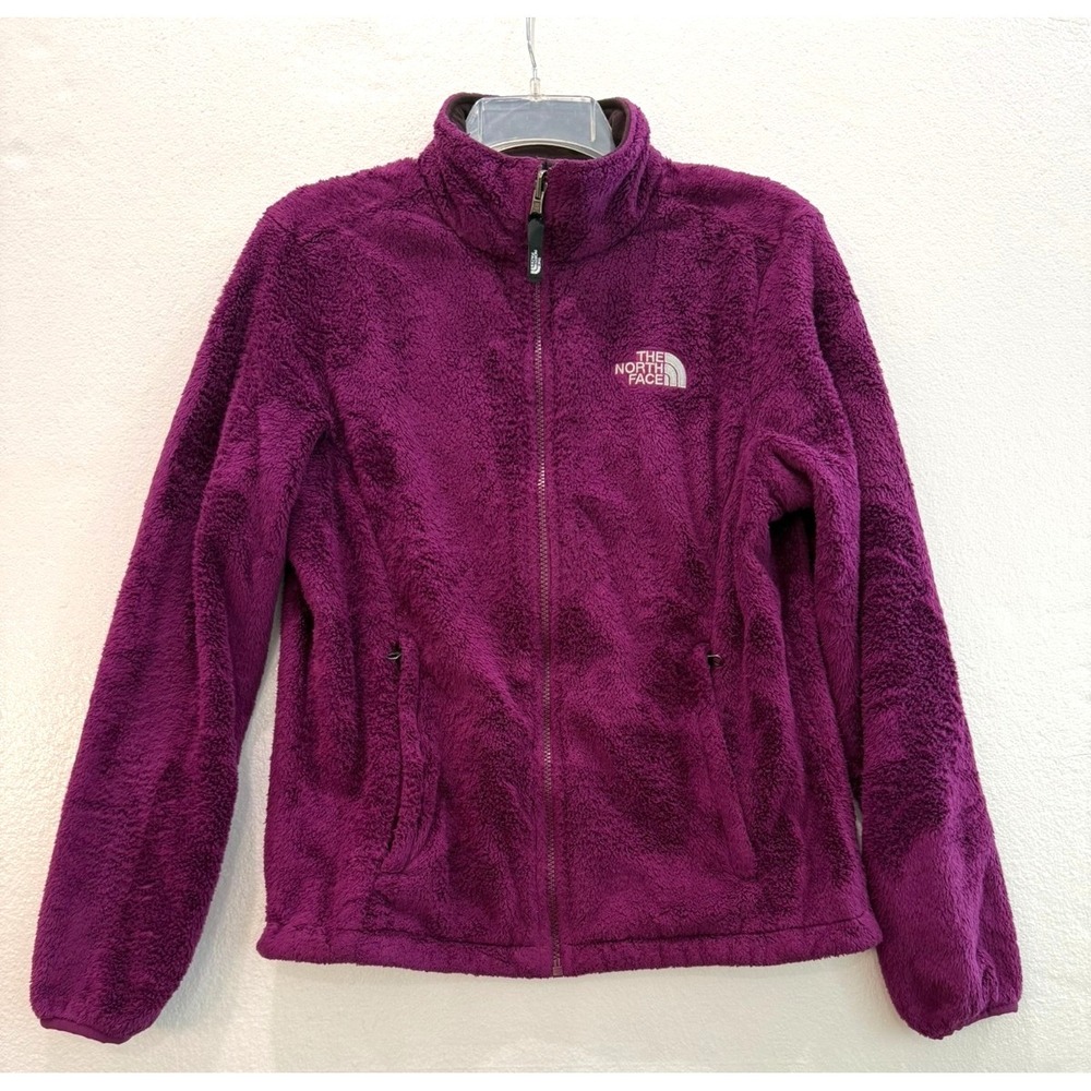 Women's The North Face‎ Purple Fuzzy Fleece Zip Jacket Size Medium